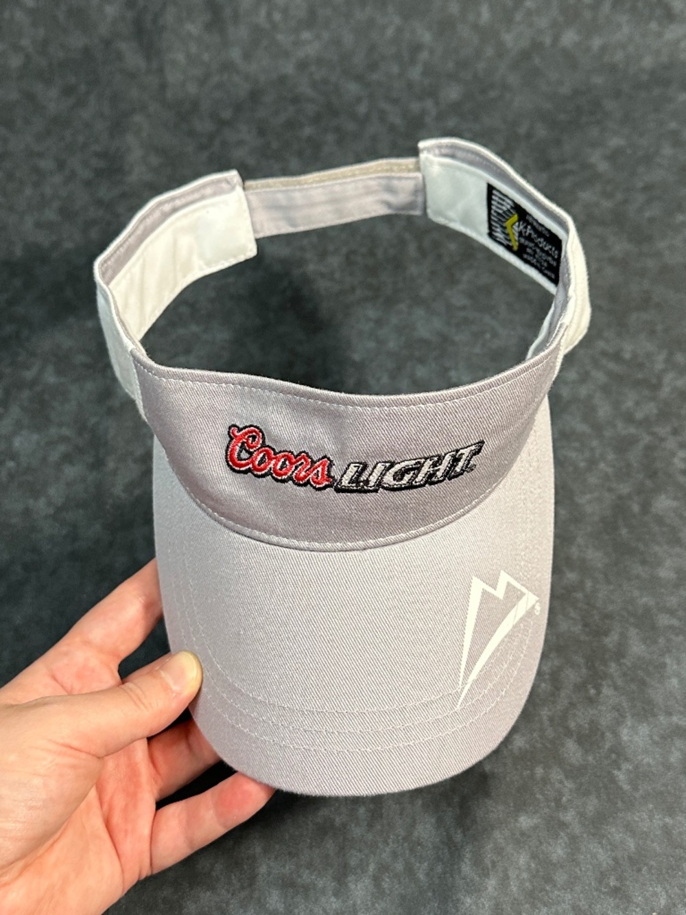 Vintage Coors Light Grey and White Visor